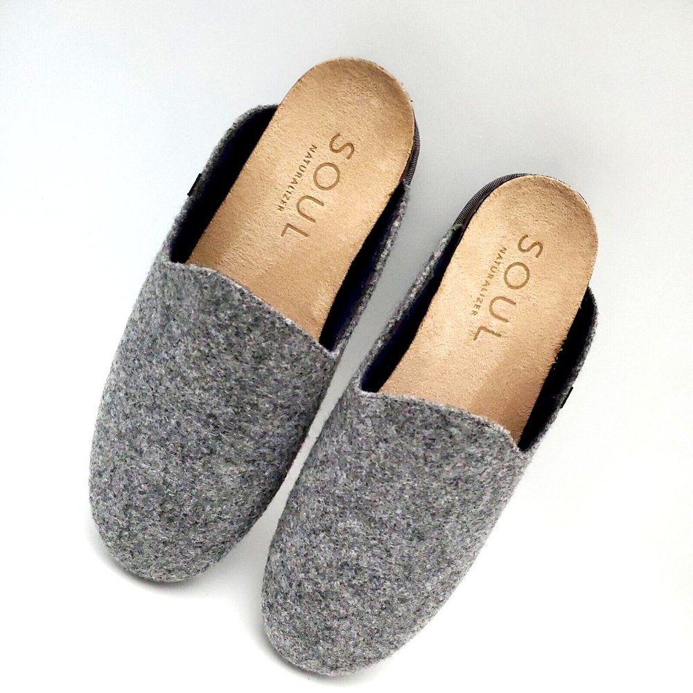 Soul Naturalizer Wool Amelia Clog Mules Gray Women's Size 7 - Picture 2 of 12